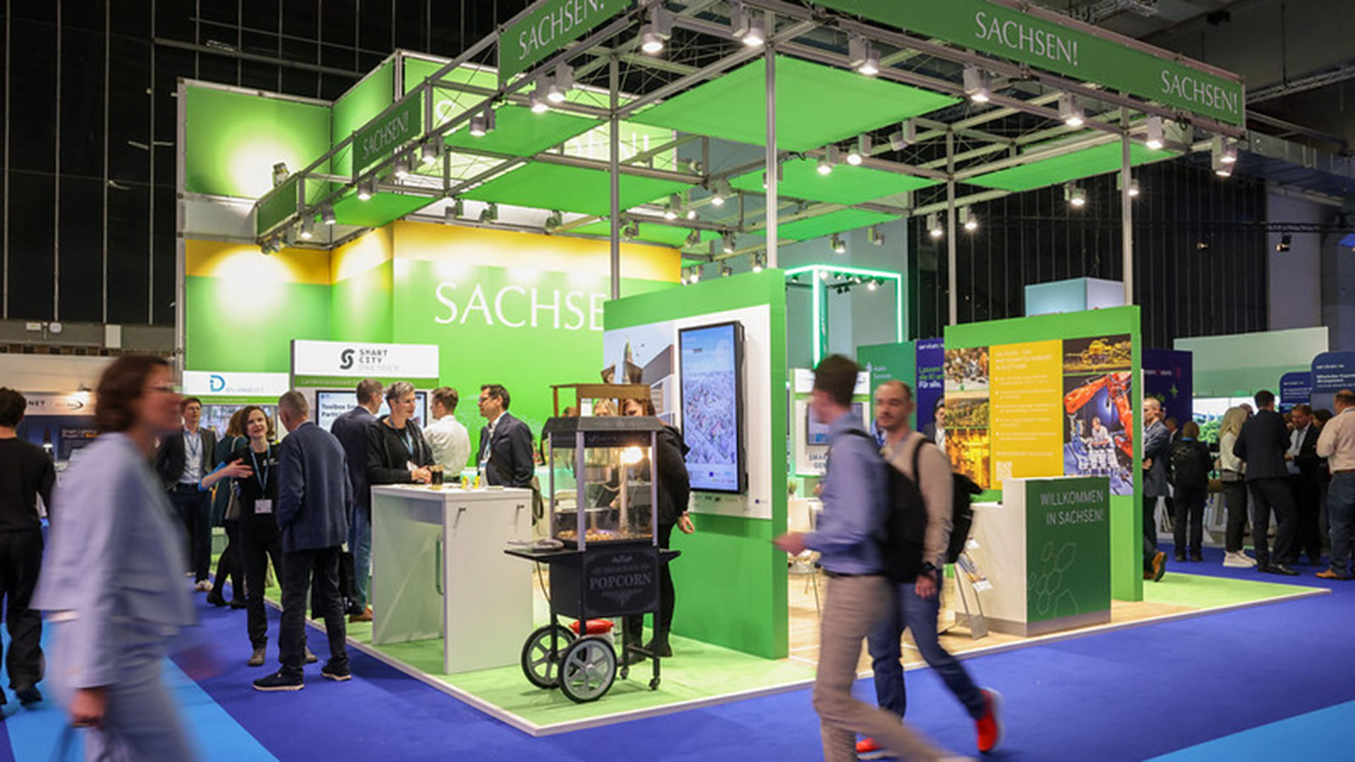 Blick auf den Messestand von Sachsen