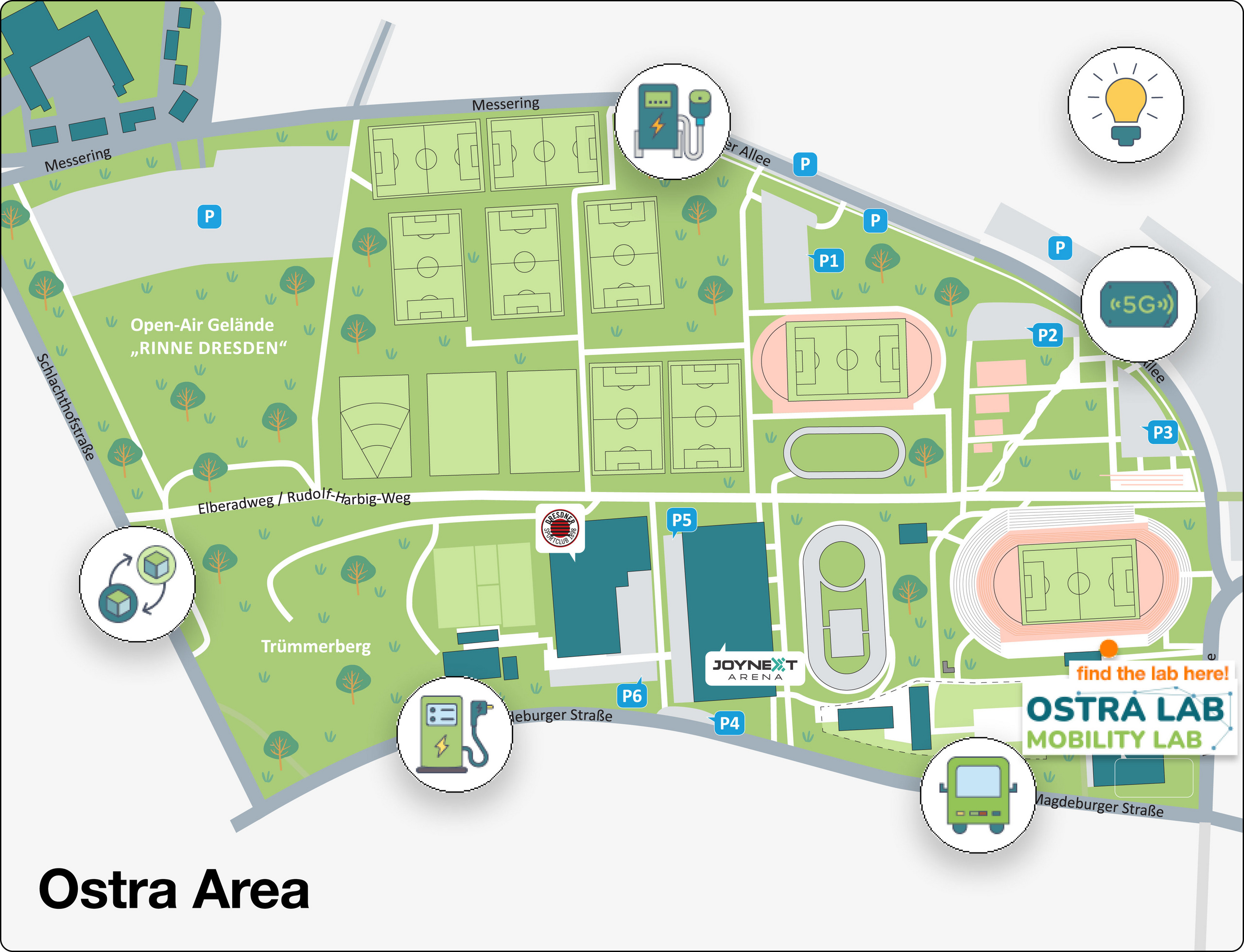 Übersichtsplan Sportpark Ostra